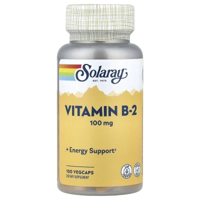 Solaray - Vitamin B-2 | 100 mg | 100 VegCaps
