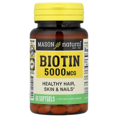 Mason Natural - Biotin | 5000 mcg | 60 Softgels