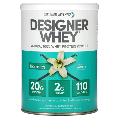 Designer Wellness - Designer Whey | Natural 100% Whey Protein Powder | French Vanilla | 12 oz (340 g)