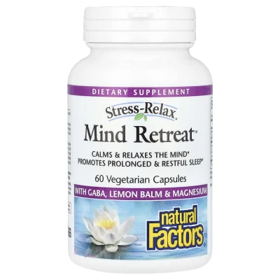 Natural Factors - Stress-Relax | Mind Retreat | 60 Vegetarian Capsules