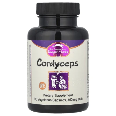 Dragon Herbs - Cordyceps | 450 mg | 100 Vegetarian Capsules