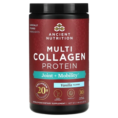Ancient Nutrition - Multi Collagen Protein | Joint + Mobility | Vanilla | 7.48 oz (212 g)