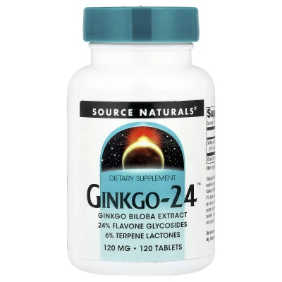 Source Naturals - Ginkgo-24™ | 120 mg | 120 Tablets