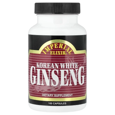 Imperial Elixir - Korean White Ginseng | 100 Capsules (500 mg per Capsule)