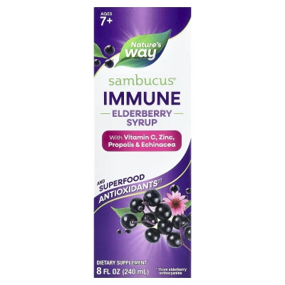 Nature's Way - Sambucus | Immune Elderberry Syrup | Ages 7+ | 8 fl oz (240 ml)