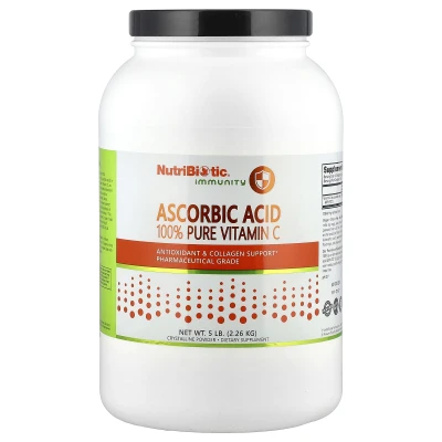 NutriBiotic - Immunity | Ascorbic Acid | 100% Pure Vitamin C | Crystalline Powder | 5 lb (2.26 kg)