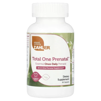 Zahler - Total One Prenatal | Essential Once-Daily Prenatal | 60 Capsules