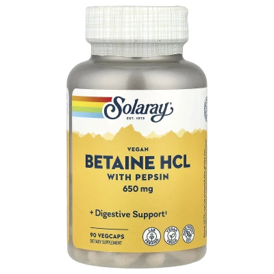 Solaray - Betaine HCL with Pepsin | 90 VegCaps