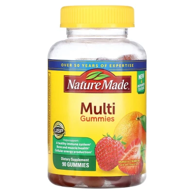 Nature Made - Multi Gummies | Orange & Strawberry | 90 Gummies