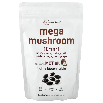 Micro Ingredients - Mega Mushroom | 10-in-1 | 240 Softgels