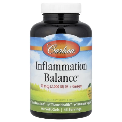 Carlson - Inflammation Balance | Natural Lemon | 90 Soft Gels