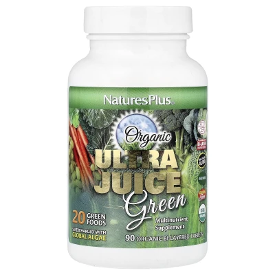 NaturesPlus - Organic Ultra Juice Green | 90 Organic Bi-Layered Tablets