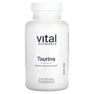 Vital Nutrients - Taurine | 120 Vegan Capsules (1 | 000 mg per Capsule)