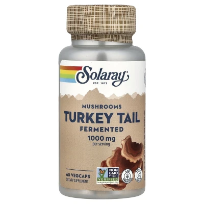 Solaray - Fermented Turkey Tail Mushrooms | 60 VegCaps (500 mg per Capsule)