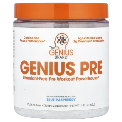 The Genius Brand - Genius Pre | Blue Raspberry | 11.35 oz (322 g)