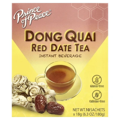 Prince of Peace - Dong Quai Red Date Tea | Caffeine Free | 10 Sachets | 6.3 oz (180 g)