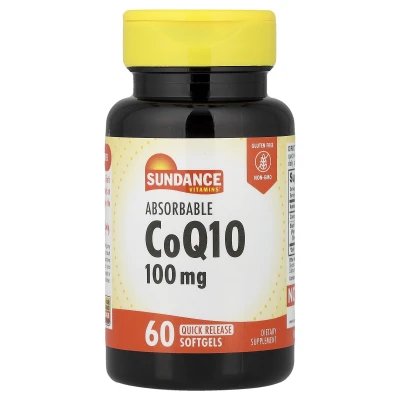 Sundance Vitamins - Absorbable CoQ10 | 100 mg | 60 Quick Release Softgels