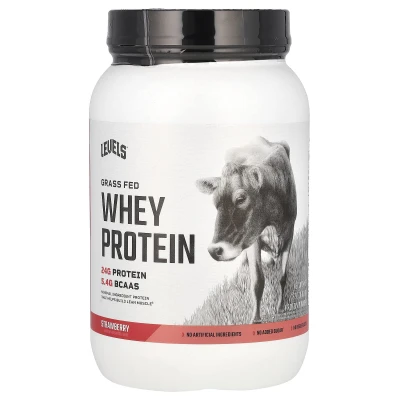 Levels - Grass Fed Whey Protein Powder | Strawberry | 2 lb (907 g)