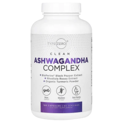 TypeZero - Clean | Ashwagandha Complex | 180 Capsules