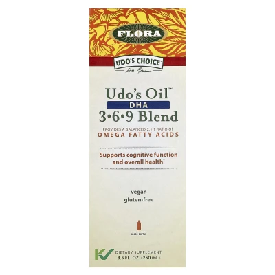 Flora - Udo's Choice | Udo's Oil | DHA 3-6-9 Blend | 8.5 fl oz (250 ml)