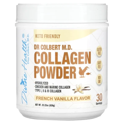 Divine Health - Dr. Colbert M.D. | Collagen Powder | French Vanilla | 22.22 oz (630 g)