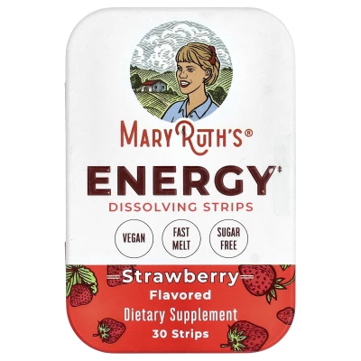 MaryRuth's - Energy Dissolving Strips | Strawberry | 30 Strips