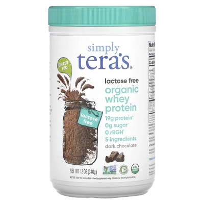 Simply Tera's - Organic Whey Protein | Lactose Free | Dark Chocolate | 12 oz (340 g)
