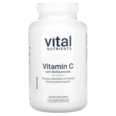 Vital Nutrients - Vitamin C With Bioflavonoids | 220 Vegan Capsules
