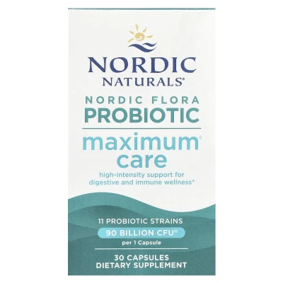 Nordic Naturals - Nordic Flora Probiotic | Maximum Care | 90 Billion CFU | 30 Capsules