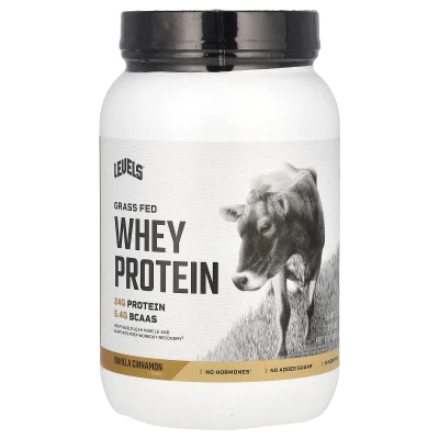 Levels - Grass Fed Whey Protein Powder | Vanilla Cinnamon | 2 lb (907 g)