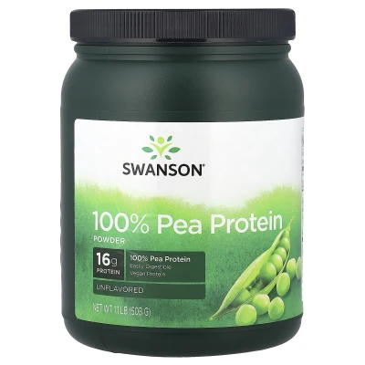 Swanson - 100% Pea Protein Powder | Unflavored | 1.1 lb (503 g)