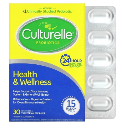 Culturelle - Probiotics | Health & Wellness | 15 Billion CFUs | 30 Once Daily Vegetarian Capsules