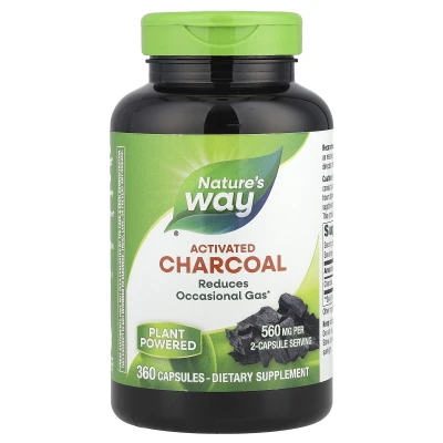 Nature's Way - Activated Charcoal | 360 Capsules (280 mg per Capsule)
