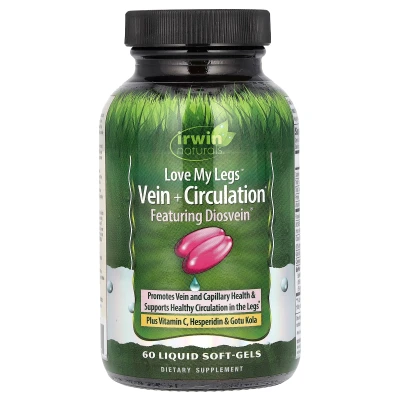 Irwin Naturals - Love My Legs | Vein + Circulation | 60 Liquid Soft-Gels