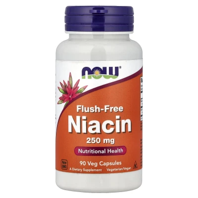 NOW Foods - Flush-Free Niacin | 250 mg | 90 Veg Capsules