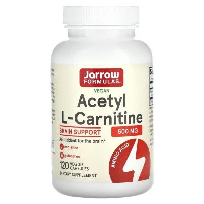 Jarrow Formulas - Vegan Acetyl L-Carnitine | 500 mg | 120 Veg Capsules