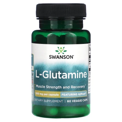 Swanson - L-Glutamine | 500 mg | 60 Veg Caps