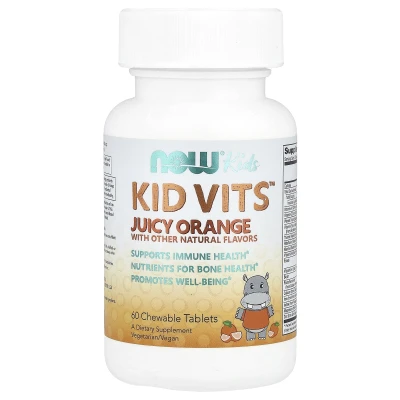 NOW Foods - Kids | Kid Vits™ | Juicy Orange | 60 Chewable Tablets