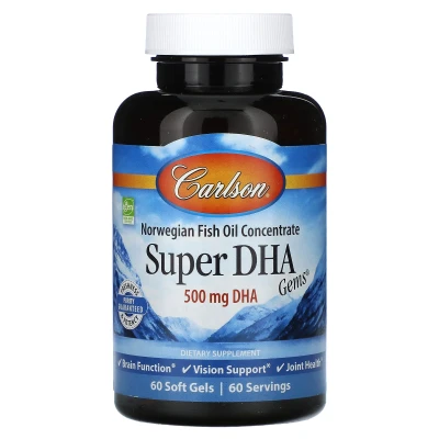 Carlson - Super DHA Gems | 500 mg | 60 Soft Gels