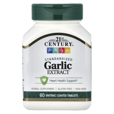 21st Century - Garlic Extract | Standardised | 60 Enteric Coated Tablets