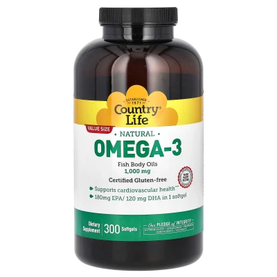 Country Life - Natural Omega-3 | 1 | 000 mg | 300 Softgels