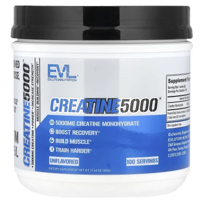 EVLution Nutrition Creatine5000® Unflavored 17.64 oz (500g)