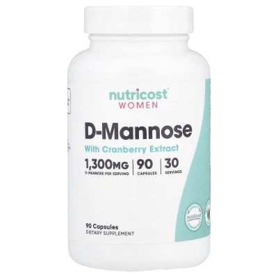 Nutricost - Women | D-Mannose with Cranberry Extract | 90 Capsules