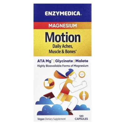Enzymedica - Magnesium Motion | 120 Capsules (350 mg per Capsule)
