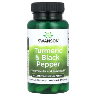 Swanson - Turmeric & Black Pepper | 60 Veg Capsules