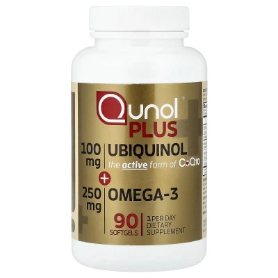 Qunol - Plus Ubiquinol + Omega-3 | 90 Capsules