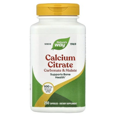 Nature's Way - Calcium Citrate | 250 Capsules (250 mg per Capsule)