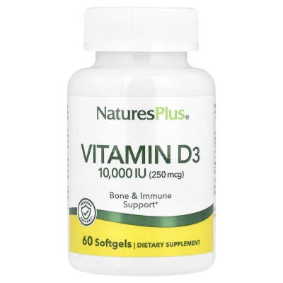 NaturesPlus - Vitamin D3 | 250 mcg (10 | 000 IU) | 60 Softgels