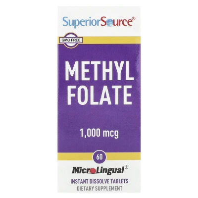 Superior Source - Methyl Folate | 1 | 000 mcg | 60 Instant Dissolve Tablets