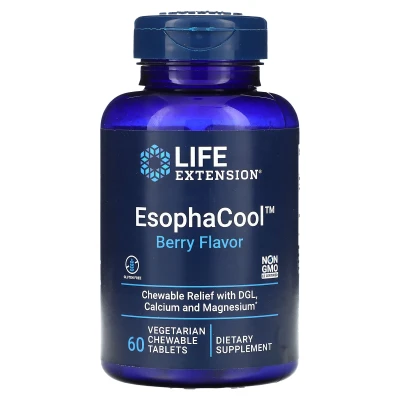 Life Extension - EsophaCool | Berry | 60 Vegetarian Chewable Tablets